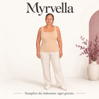 Donna con canotta Myrvella beige